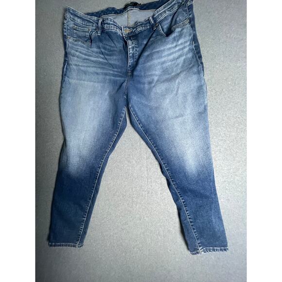 Ralph Lauren Dark Blue Denim Plus Size 22W Straight Jeans - Picture 1 of 6